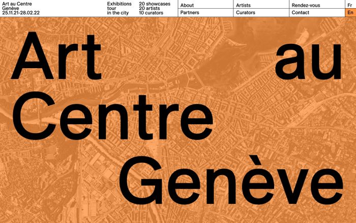 Screenshot of Art au Centre Genève website