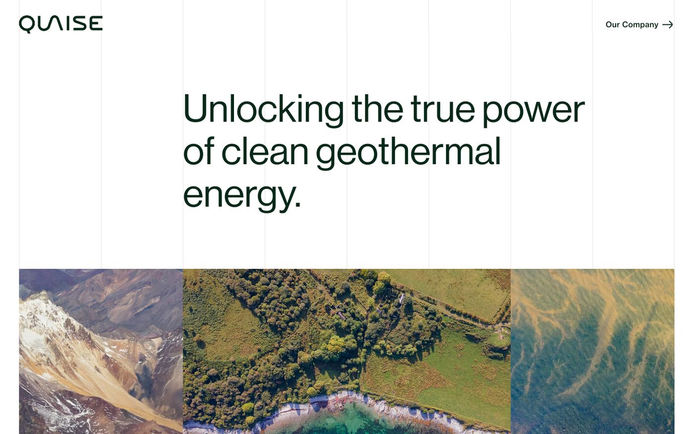 Screenshot of Quaise energy website