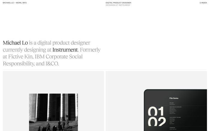 Inspirational website using Noto Serif and Reckless Neue font