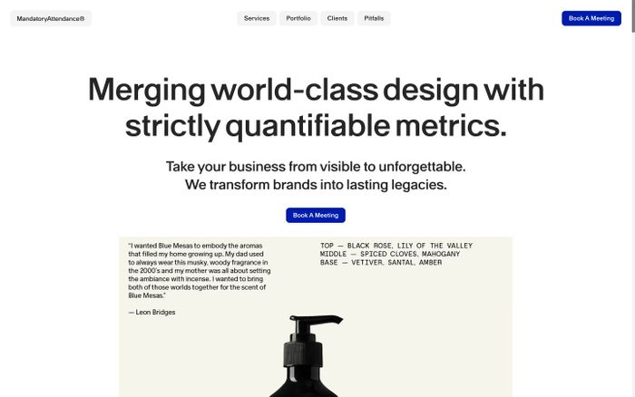 Inspirational website using ABC Walter font