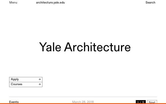 Screenshot of Architecture website