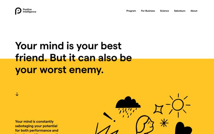 Screenshot of Positive Intelligence website