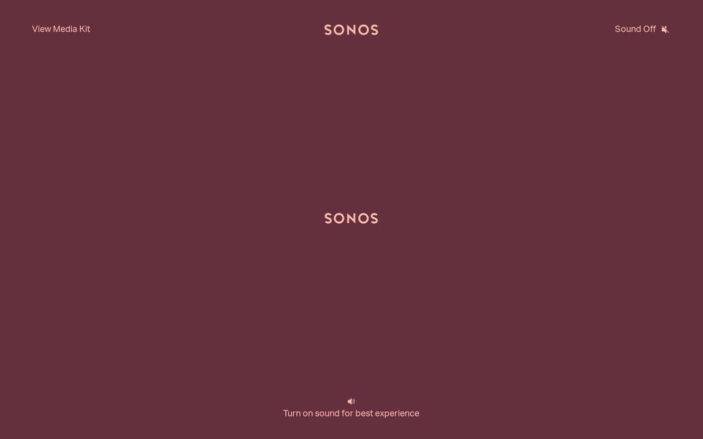 Screenshot of Sonos Press website