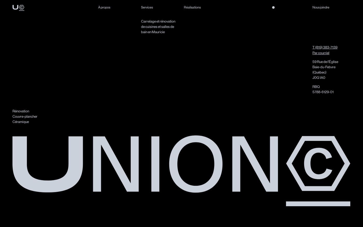 Screenshot of Union website
