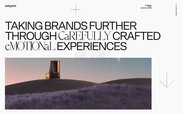 Inspirational website using BL Arctic and Scto Grotesk A font