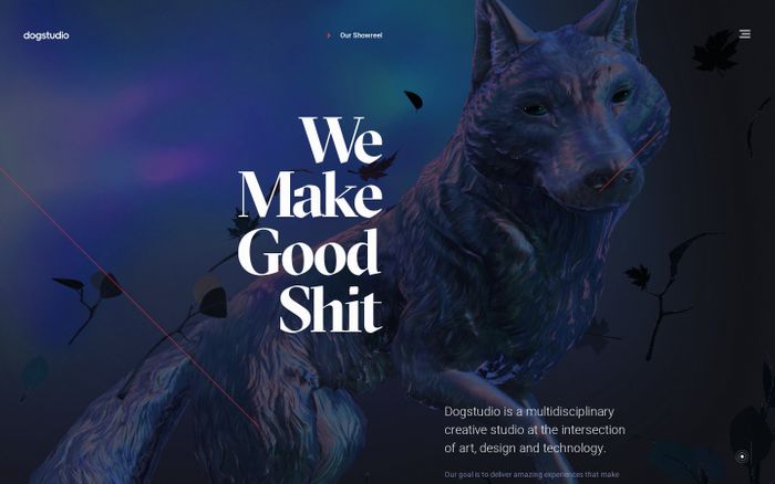 Screenshot of Dogstudio website