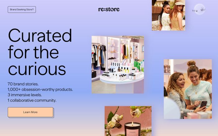 Screenshot of Re:store website