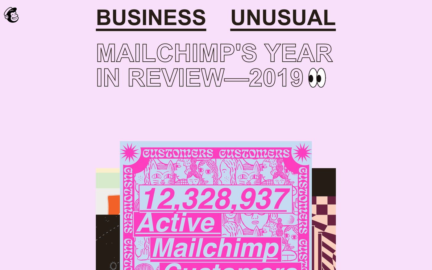 Screenshot of Mailchimp's 2019 Annual Report website