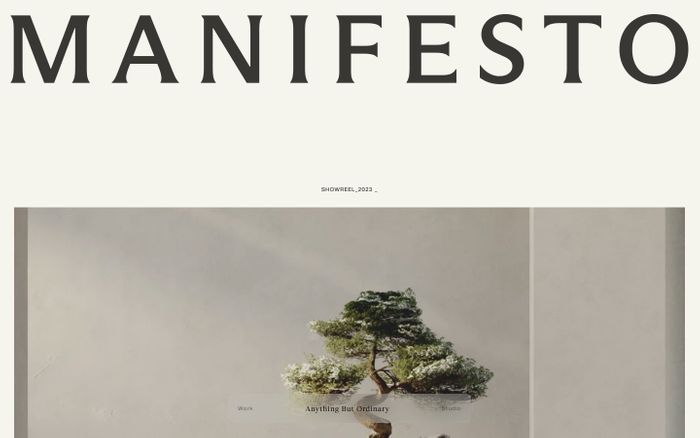 Inspirational website using Arizona Flare, Reckless Neue and Tomato Grotesk font
