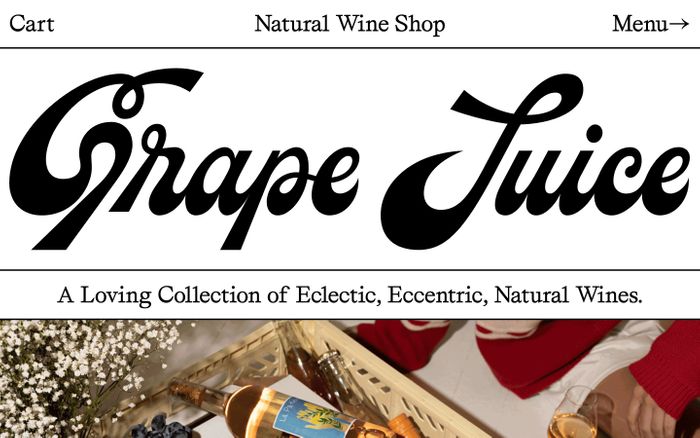 Screenshot of Grape Juice website