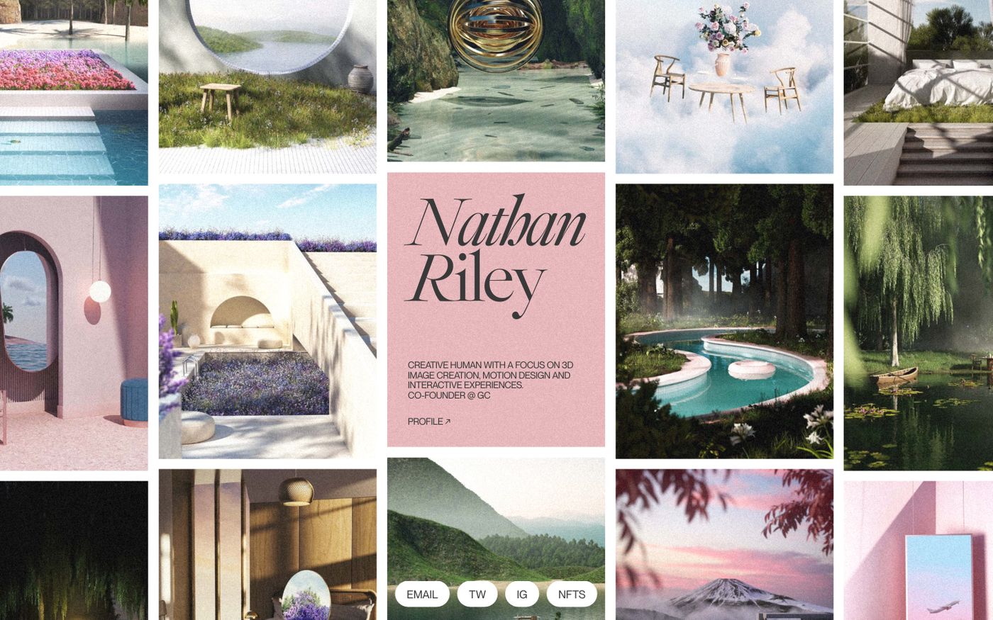 Screenshot of Nathan Riley website