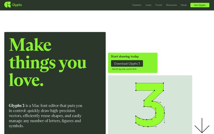 Inspirational website using Arizona Serif font