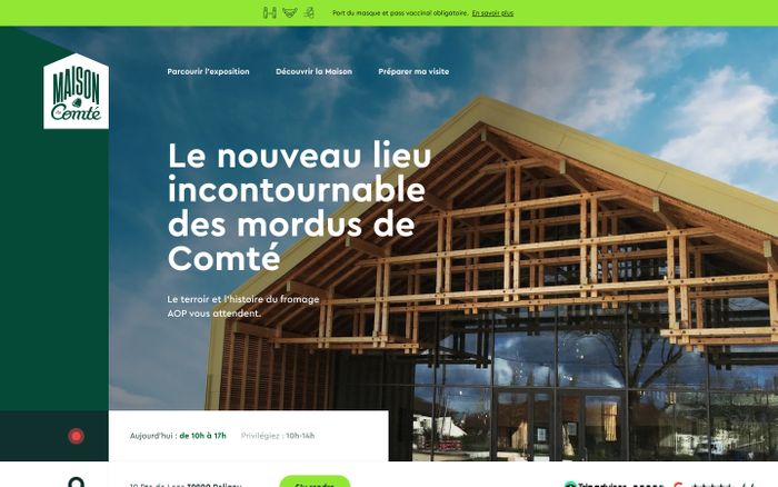 Screenshot of La Maison du Comté website