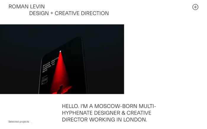 Screenshot of Roman Levin website