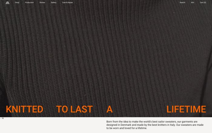 Inspirational website using Courier and Helvetica Neue font