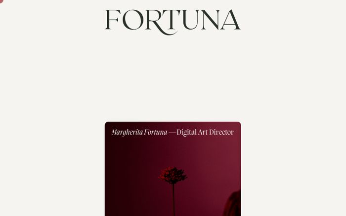 Screenshot of Margherita Fortuna website