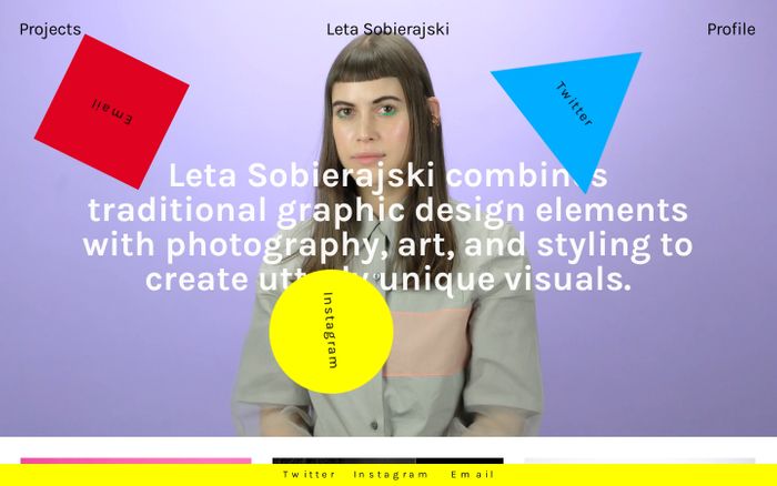 Screenshot of Leta Sobierajski website