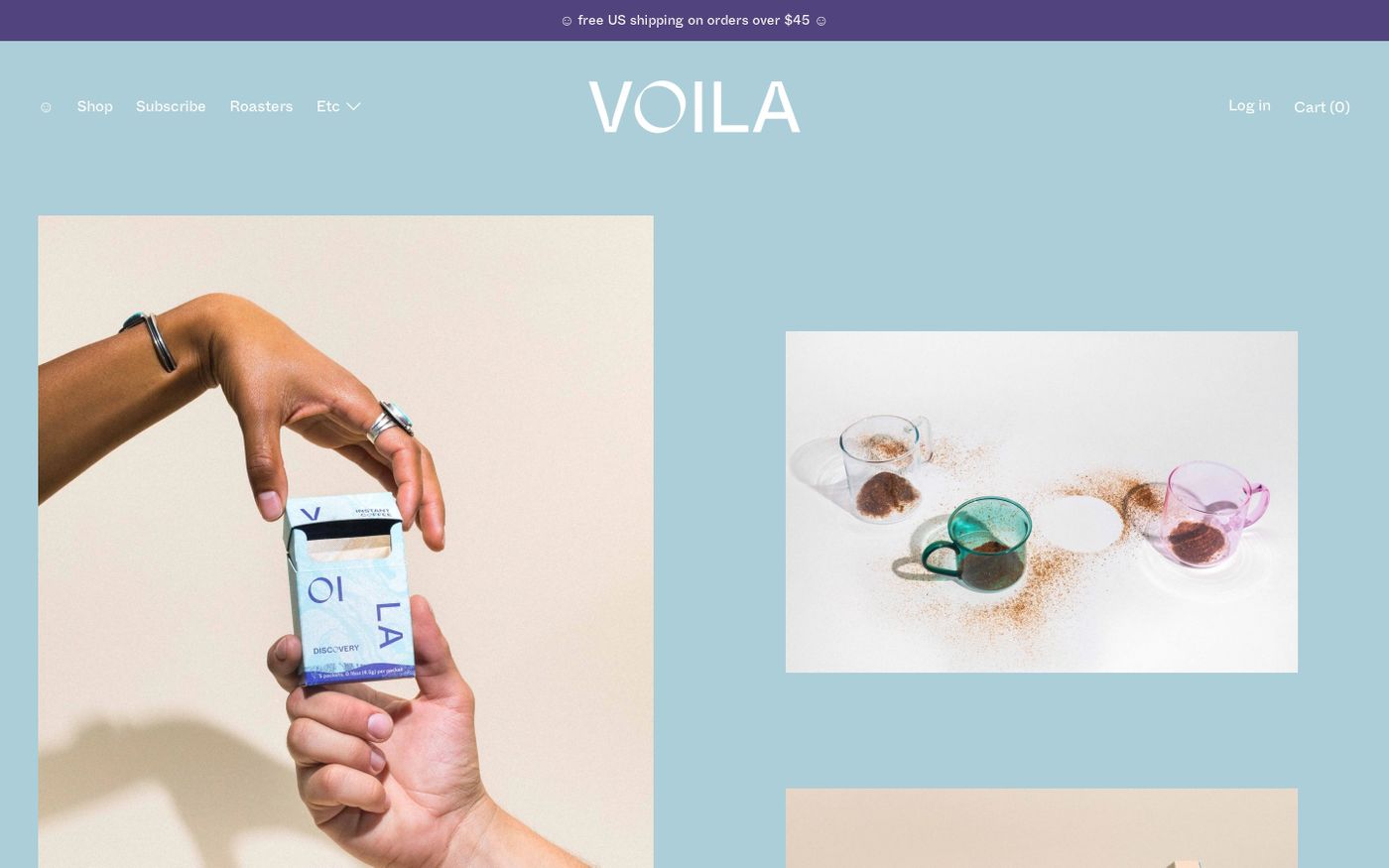 Screenshot of Voila website