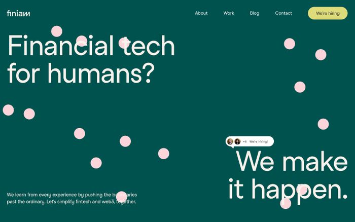 Inspirational website using Studio Feixen Sans font