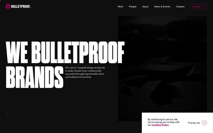 Screenshot of Bulletproof website