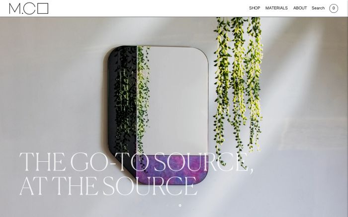 Screenshot of Mirrors collective website