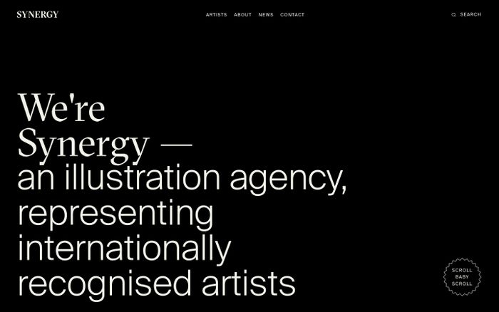 Inspirational website using GT Sectra and Suisse Int'l font