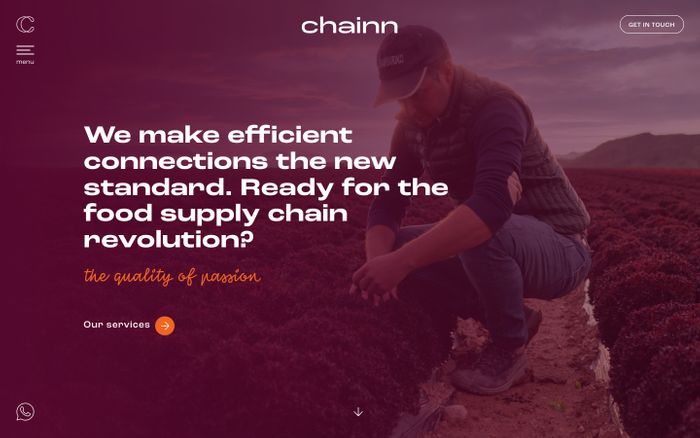 Screenshot of Chainn website