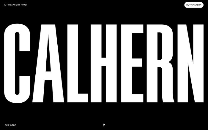 Inspirational website using Calhern font