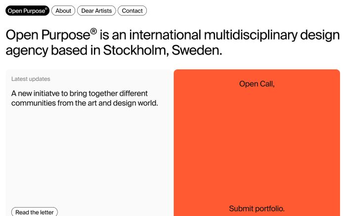 Screenshot of OpenPurpose website