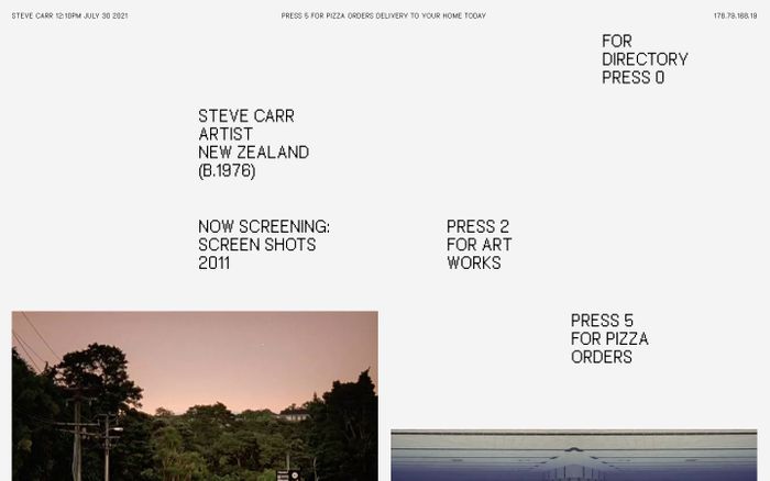 Screenshot of Steve Carr website