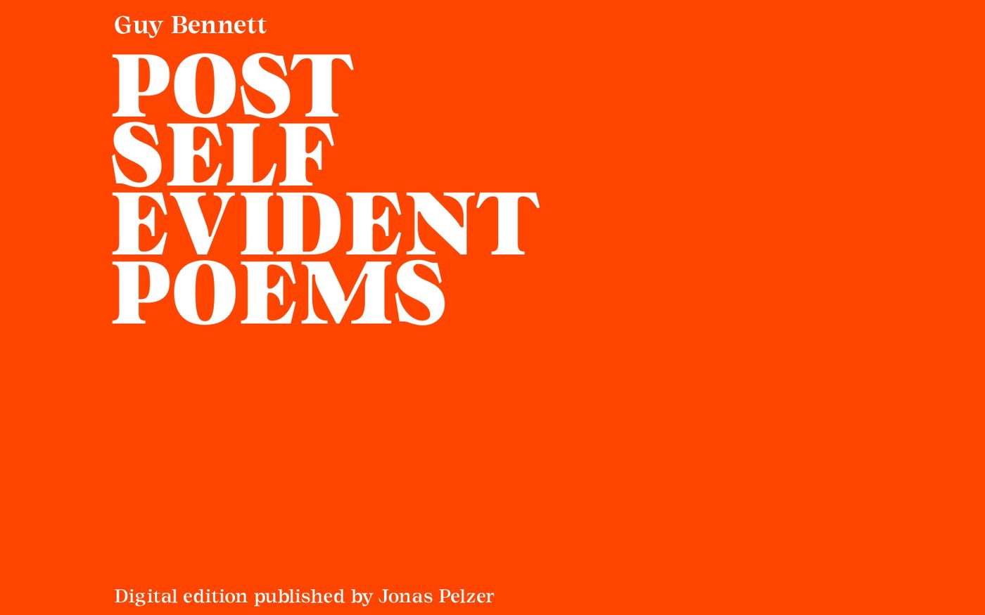 Screenshot of Post-Self-Evident Poems website