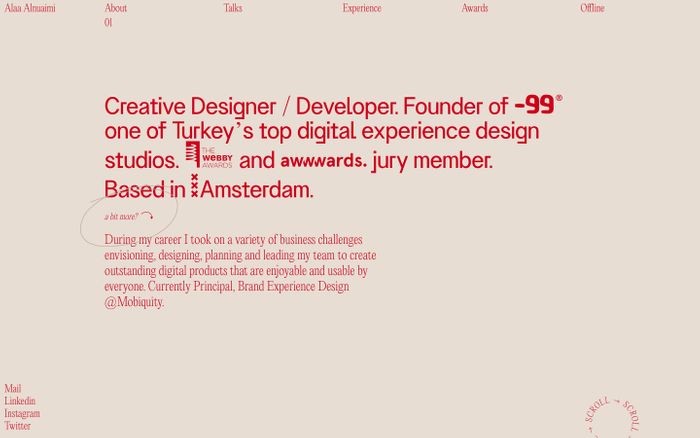 Inspirational website using Editorial New and Lothian Sans font
