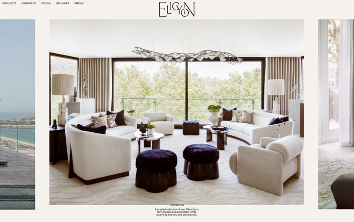 Screenshot of Elicyon website