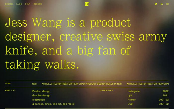 Inspirational website using Li Song, Pontano Sans and Te X Gyre Heros font