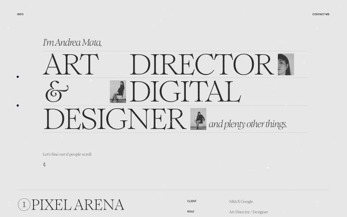 Inspirational website using Romie and Suisse Int'l font