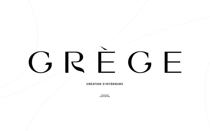 Screenshot of Grège website