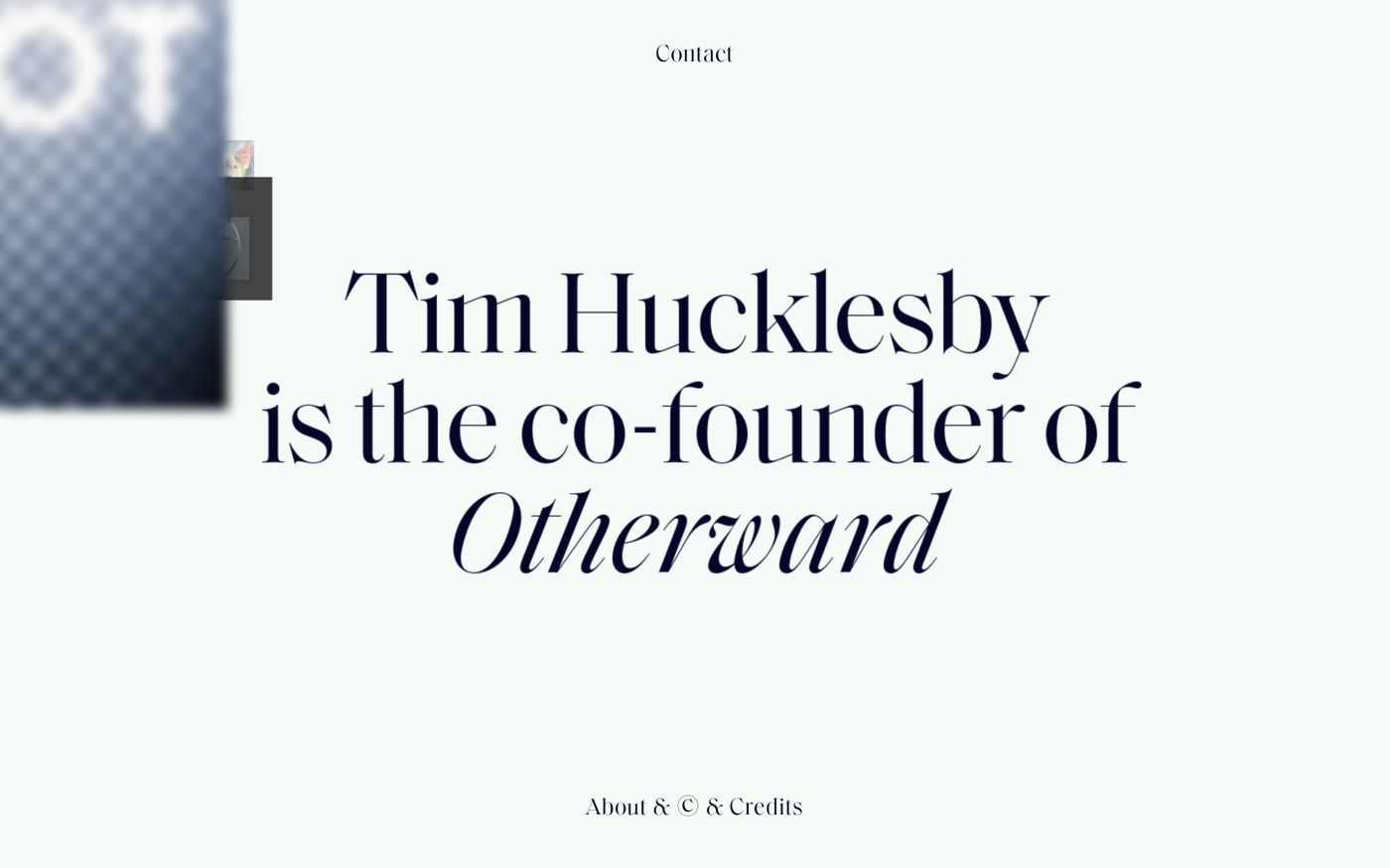 Screenshot of Tim Hucklesby website