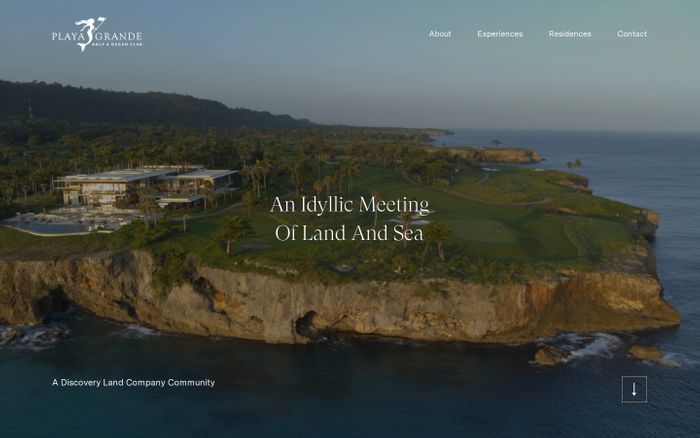 Screenshot of Playa Grande website