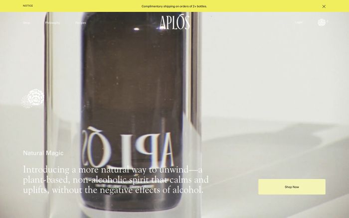 Screenshot of Aplos website