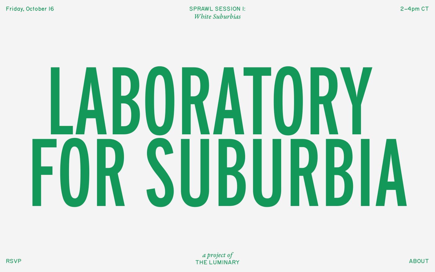Screenshot of Laboratory for Suburbia website