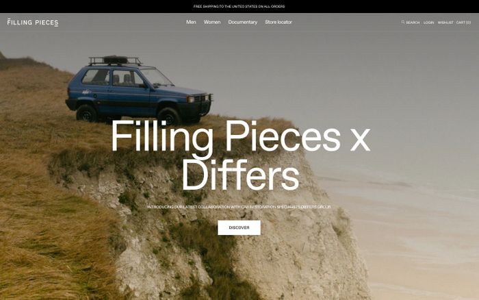 Screenshot of Filling Pieces website