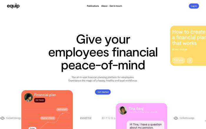 Inspirational website using Moderat font
