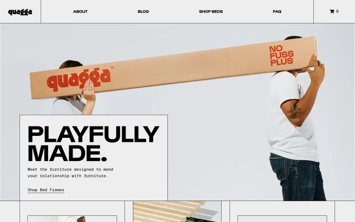 Inspirational website using FT System Mono, Gustavo and Roboto font