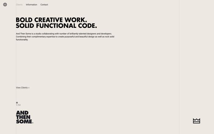 Inspirational website using Courier New and Futura font