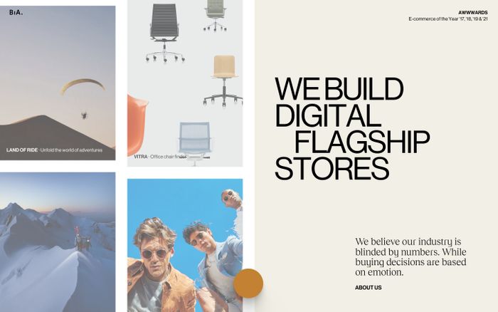 Inspirational website using Neue Haas Grotesk and Reckless Neue font
