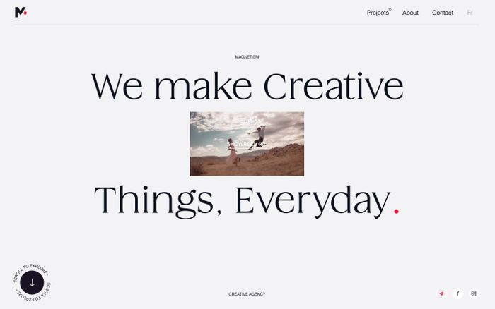 Inspirational website using Iskry and Neue Montreal font