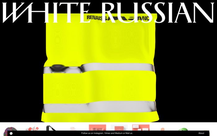 Screenshot of White Russian website