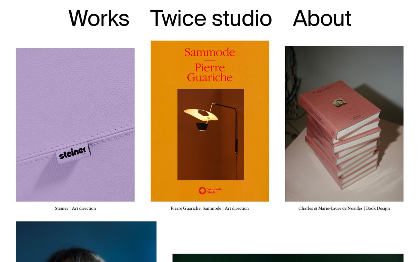 Screenshot of Twice studio website
