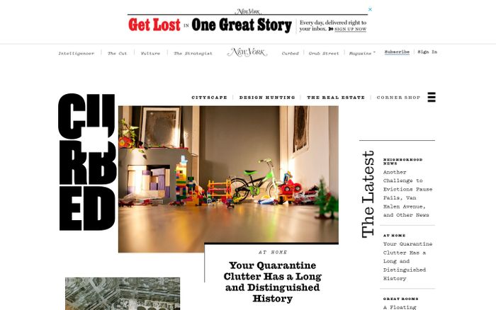 Screenshot of Curbed | A Site for City People website