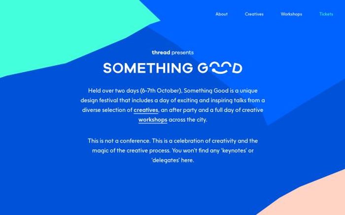 Inspirational website using null font